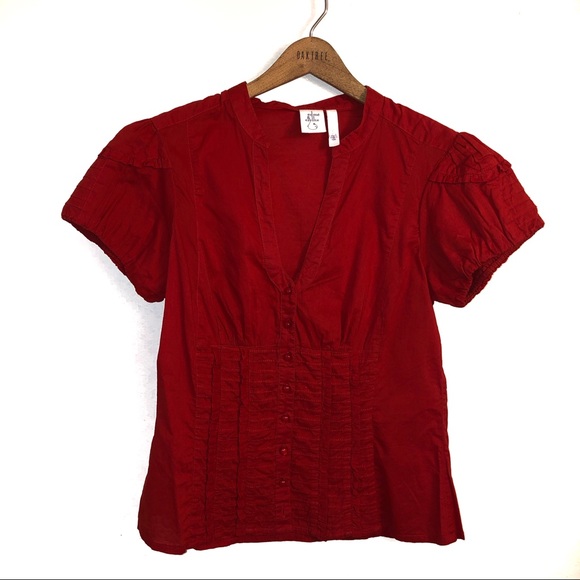 Anthropologie Tops - 3/$15 Anthropologie Edme Esyllte Red Top